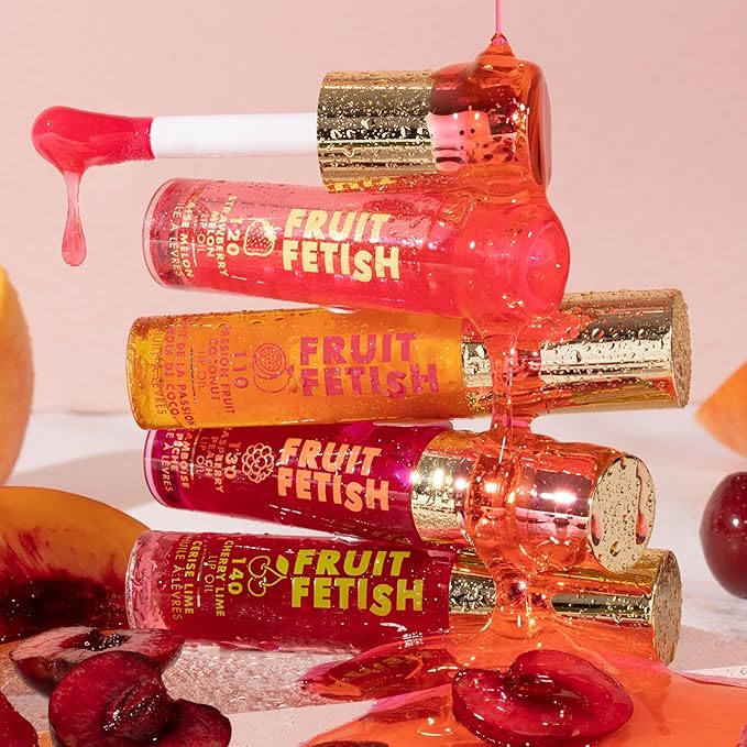 Milani Fruit Fetish Lip Oil Bundle with Vitamin E for Instant Hydration, Fruit Extract Infused Lip Treatment and Moisturizing Lip Gloss - Blackberry Agave + Lychee Nector, 2pk