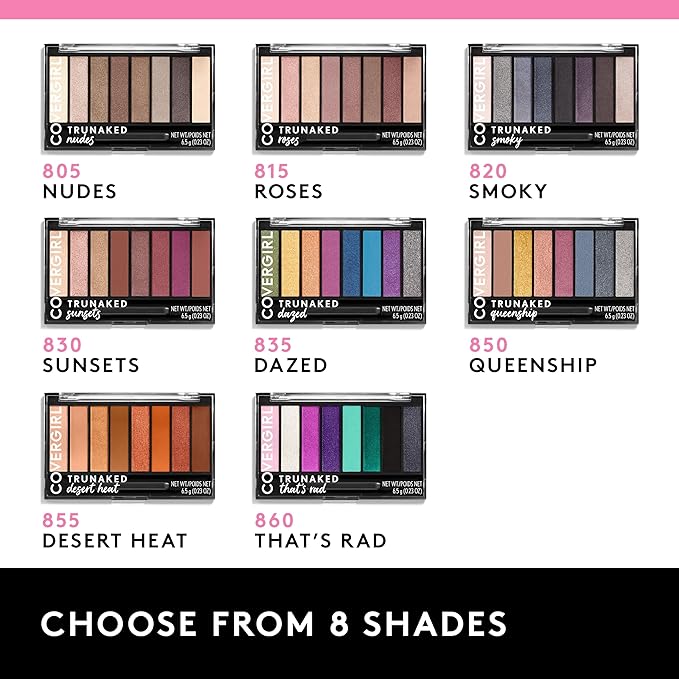 COVERGIRL Trunaked Palette Expansion Eye Shadow Palette, Sunsets 830, 0.22 Ounce, Pack of 1