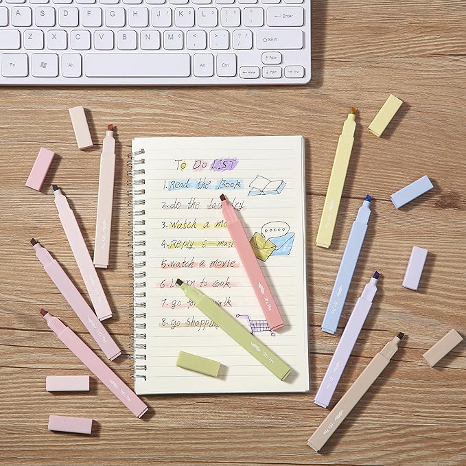 Mr. Pen- Aesthetic Highlighters, 10 pcs, Colorful, Chisel Tip, Cute Highlighters Assorted Colors, Bible Highlighters and Pens No Bleed, No Bleed Highlighters for Bible Pages No Bleed