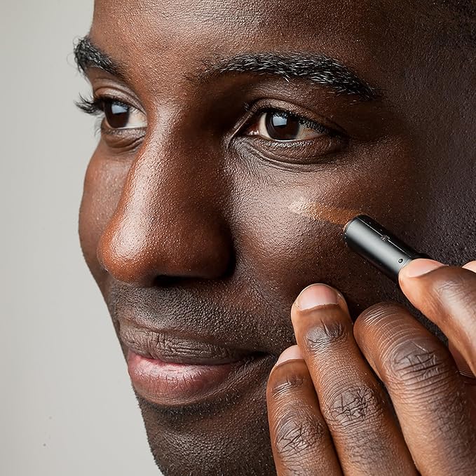 Stryx Concealer Stick Tool for Men, Dark Eclipse - Natural Pigments Hides Imperfections, Acne, Razor Burns, Scars, & Rosacea - Highly Adaptable Shades for Easy, Undetectable Coverage - All Skin Tones