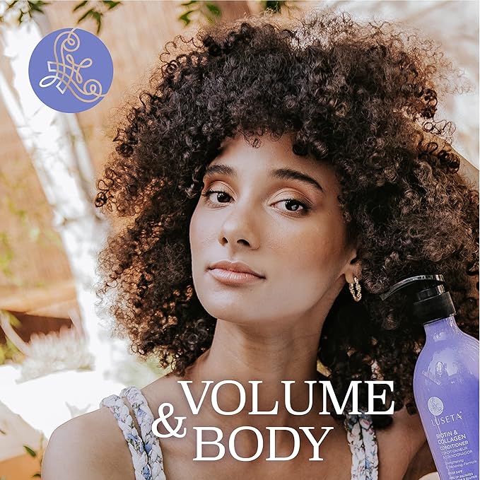 Luseta Biotin and Collagen Hair Growth Shampoo - 16.9oz, Hair Loss & Thickening Shampoo for Men & Women, Vitamin B7 & Argan Oil, Sulfate & Paraben Free