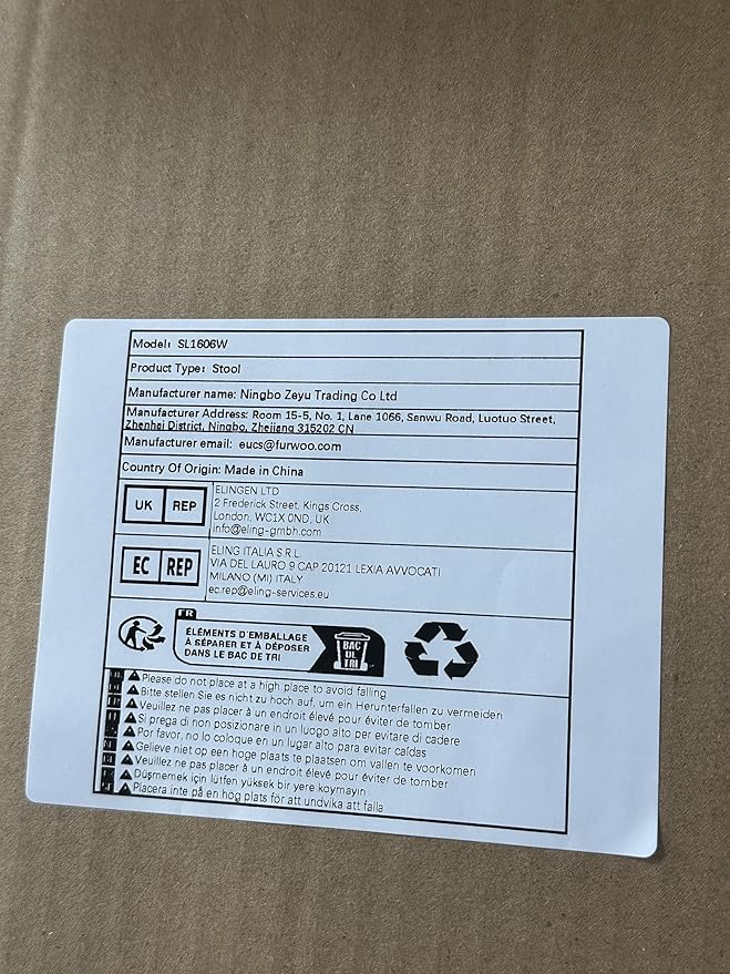 FURWOO Oval Rolling Stool Height Adjustable Massage Chair with Wheels for Spa Salon White