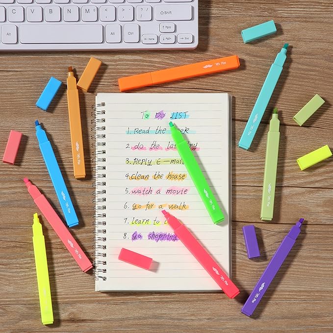 Mr. Pen- Aesthetic Highlighters, 10 Pack, Chisel Tip, Vibrant Colors, Cute Highlighters Assorted Colors