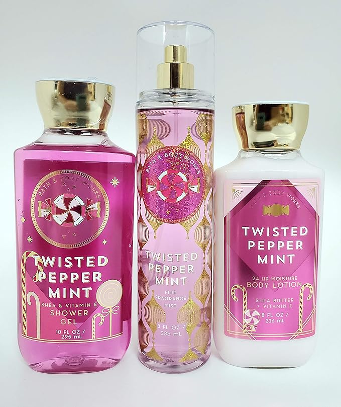 Bath Body Works Twisted Peppermint Mist , Shower Gel and Lotion