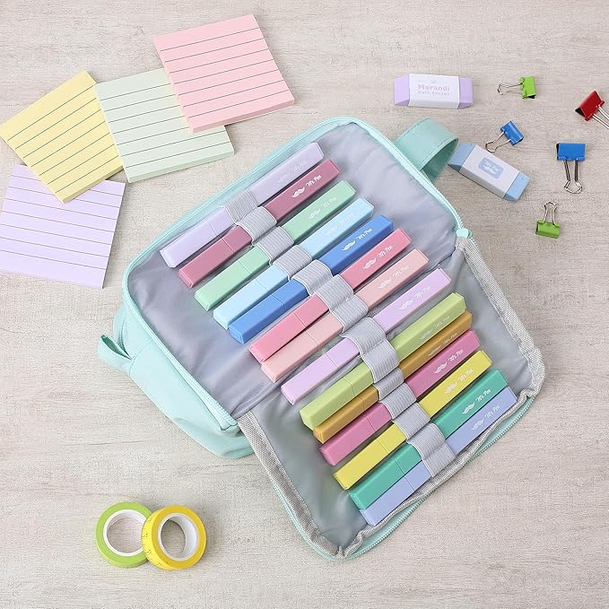 Mr. Pen- Aesthetic Highlighters, 16 pcs, Chisel Tip, Assorted Colors, No Bleed Bible Highlighter Pastel