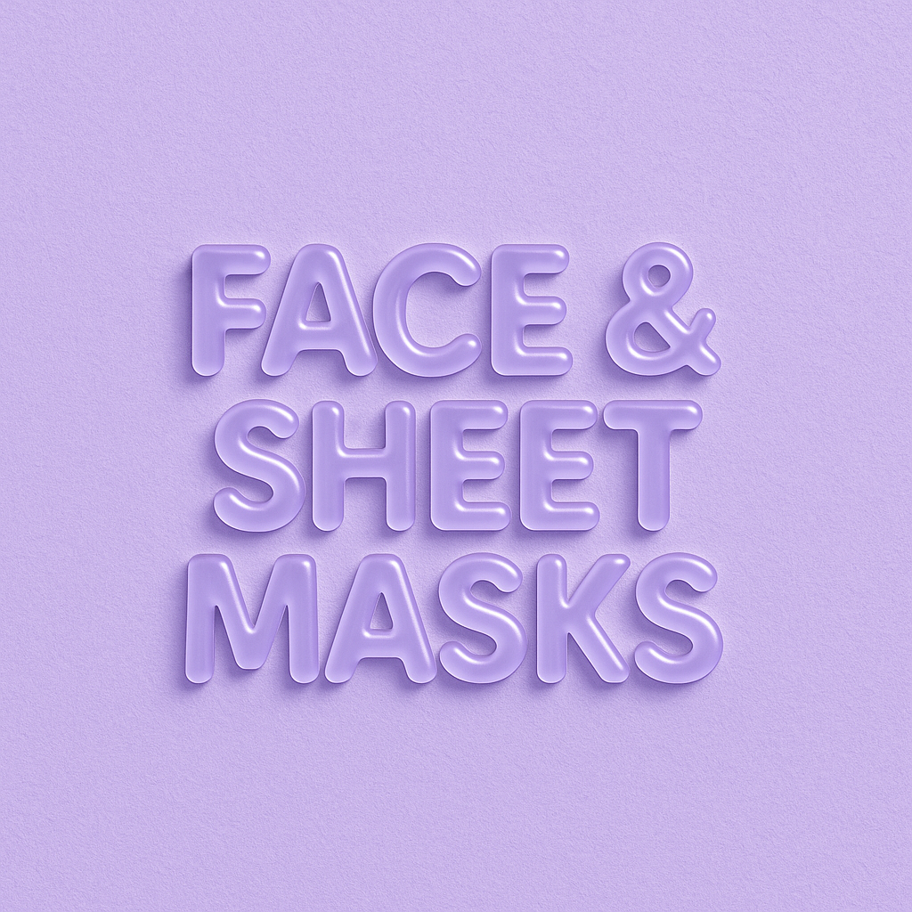 Sheet masks and face masks category for intensive skin care treatments
