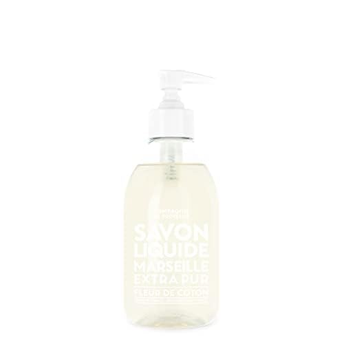Compagnie de Provence Savon de Marseille Extra Pure Liquid Soap - Cotton Flower - 10 Fl Oz Plastic Pump Bottle