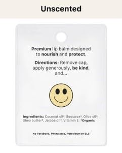 Kind Lips Lip Balm - Nourishing & Moisturizing Lip Care for Dry, Chapped Lips | Infused with Shea Butter & Beeswax | Unscented Pack | 0.15 Oz (Pack of 3)