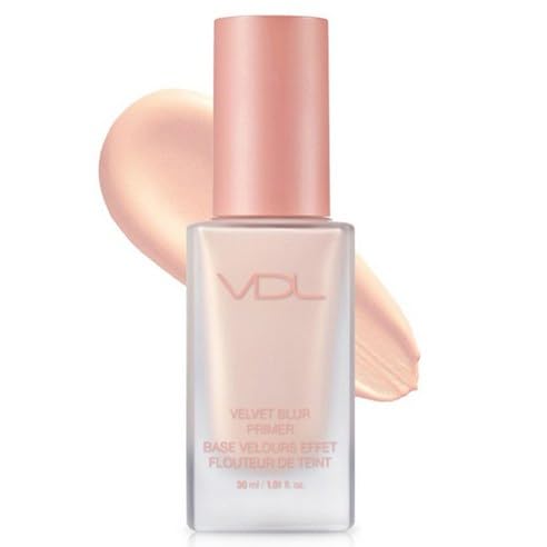 VDL Velvet Blur Makeup Primer (Matte Finish, 1.01fl oz) - Korean Makeup Base for Perfect, Flawless, Smooth Skin. Oil Control, Makeup Enhancer for All-Day Long Wear.