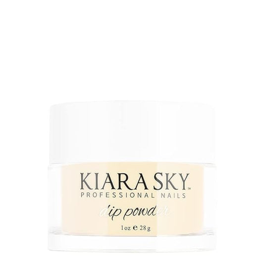 Kiara Sky Long Lasting Nail Dip Powder Yellow Tones 1 oz, White Peach