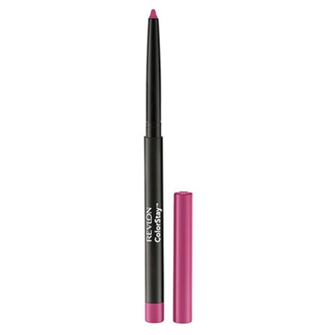 Revlon Colorstay Lip Liner Makeup with Built-In Sharpener, Longwear Rich Colors, Smooth Application, 677 Fuchsia, 0.01 oz