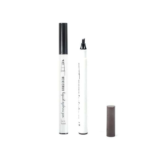 2 Pcs/Set Eyebrow Ink Pencil by Brow Stylist -Micro 4 Point Brow Pen Lift & Snatch Eyebrow Pen Kits with 3 Eyebrow Stencil Long-Lasting Waterproof Natural Eyebrow Hair (2# brown)