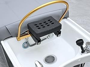 TATARTIST Head Spa Bed with Fumigation Head Therapy Shampoo Bed Water Circulation Massage Shampoo Backwash Unit Spa Hair Salon Equipment (Grey)