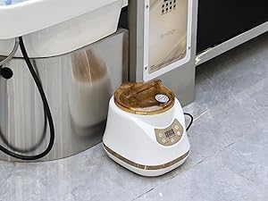 TATARTIST Head Spa Bed with Fumigation Head Therapy Shampoo Bed Water Circulation Massage Shampoo Backwash Unit Spa Hair Salon Equipment (Black)