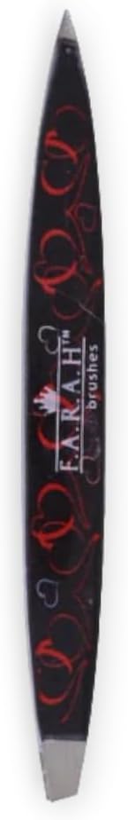 F.A.R.A.H Z-Tweeze Professional Stainless Steel Dual Ended Precision Tweezers - Heart Collection (Dancing Hearts Black)