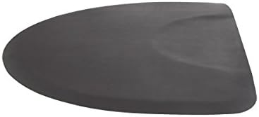 Buy-Rite 3’ x 4’ Anti-Fatigue Salon Mat - 1/2” Thick Semicircle Design with Chair Depression, Puncture-Proof & Low-Static Surface, Easy-Clean Floor Protection Mat for Stylists & Barbers - Black