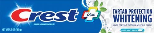 Crest Tartar Protection Toothpaste, Whitening Cool Mint, 5.7 oz, 8.550 Lb