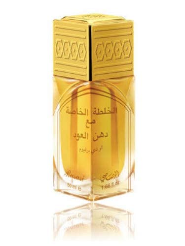Rasasi Khaltat Al Khasa Ma Dhan Al Oudh for Unisex Eau de Parfum Spray, 1.7 Ounce
