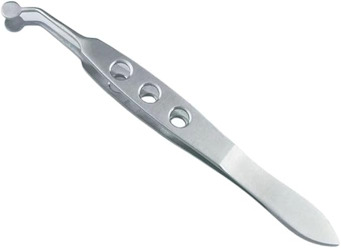 Round Meibmian Gland Expressor professional eyelid massage forceps to prevent excessive force, made of stainless steel, suitable for MG problems with dry eyes