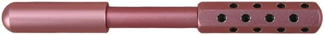 24-Stone Facial Roller - Cooling Face & Neck Massager Tool for Skin Rejuvenation | 360° Contouring with Germanium Stones & Aircraft Aluminum | Portable 7.6" Beauty Roller - Pink