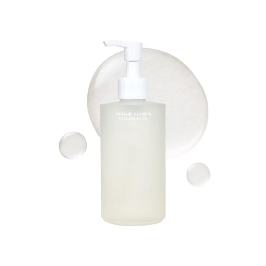 Whamisa Organic Flowers Cleansing Oil, Face Cleanser, Postbiotic-Rich Makeup Remover for Deep Cleansing, Pore Care, Rolling, Fermented, Easy Clean (260ml)