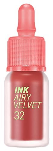 Peripera Ink Airy Velvet Lip Tint | High-Pigmentation, Lightweight, Soft, Moisturizing, Not Animal Tested (032 REDDISH ROSE (NEW))