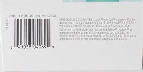 INTUITION Schick Refill, Razors for Women Sensitive Skin | Intuition Razor Blades Refill with Organic Aloe, Razor Refills , 6 Count (Pack of 1)