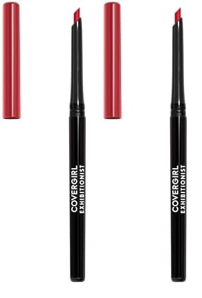COVERGIRL - Exhibitionist All-Day Lip Liner, Retractable Tip, Easy application, Smudge, Transfer, Mask - Proof, 100% Cruelty-Free (Pack of 2)