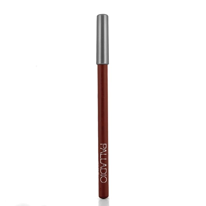 Palladio Lip Liner Pencil, Wooden, Firm yet Smooth, Contour and Line with Ease, Perfectly Outlined Lips, Comfortable, Hydrating, Moisturizing, Rich Pigmented Color, Long Lasting, Walnut