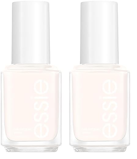 essie Nail Polish, Glossy Shine Sheer White, Marshmallow, 0.46 Ounce (Pack of 2)