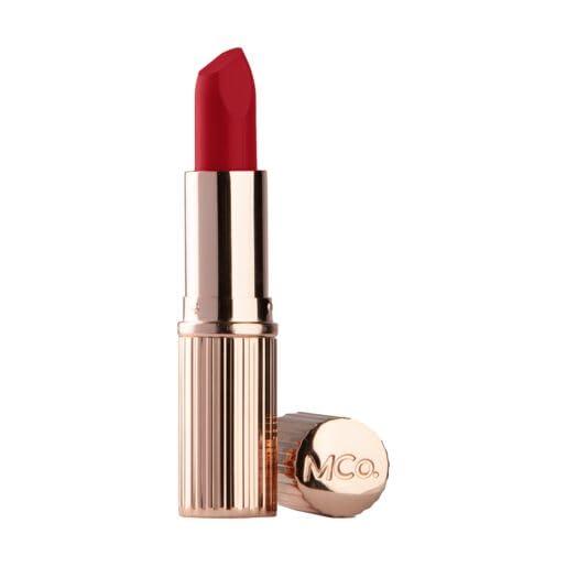 MCoBeauty - Crème Matte Luxe Lipstick - Long-Lasting Hydrating Soft Matte Lipstick with Square-Tip Bullet - Ruby Rouge, Red Shade - 3.5g - Lip Makeup