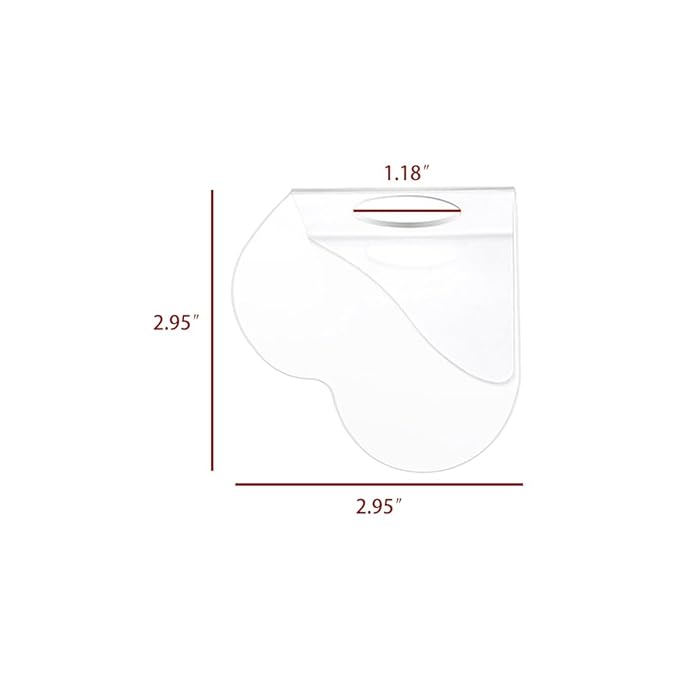 2pcs Heart-Shaped Acrylic Makeup Mixing Palette Makeup Tools for Foundation Eyeshadow Lipstick Nail Art Pigment