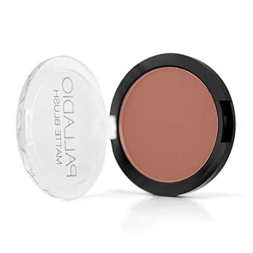 Palladio Matte Blush, Brushes onto Cheeks Smoothly, Soft Matte Look and Even Finish, Flawless Velvety Coverage, Effortless Blending Makeup, Flatters the Face, Convenient Compact, Poised
