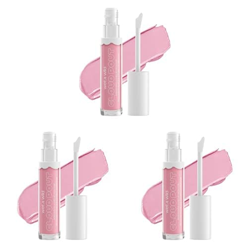 Liquid Lipstick By Wet n Wild Cloud Pout Marshmallow, Light Pink Cloud Chaser | Matte Lip Cream Mousse | Argan Oil | Vitamin E (Pack of 3)