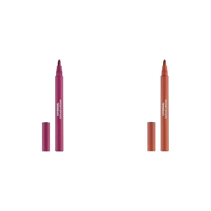 COVERGIRL Outlast Lipstain Bundle - Jazzberry 40 & Canyon 35 Shades, Vegan Formula