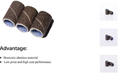 PANA 100 Pieces Nail Sanding Bands Professional Nail Manicure Great Fit for Nail Drill Bits for Acrylic Nails (240 Grit, Brown)