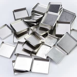 50 Pcs Empty Metal Pans, Makeup Palette Pans