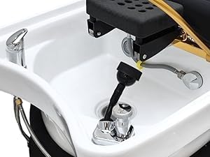 TATARTIST Head Spa Bed with Fumigation Head Therapy Shampoo Bed Water Circulation Massage Shampoo Backwash Unit Spa Hair Salon Equipment (Black)