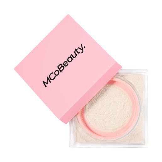 MCoBeauty - Transluscent Loose Powder Cool & Set - Finely Milled Water-Based Setting Powder with Hyaluronic Acid, Glycerin & Vitamin E - Vegan, Cruelty Free Cosmetics - Face Makeup