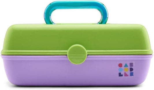 Caboodles Pretty in Petite Makeup Box, Hard Plastic Organizer Box, 2 Swivel Trays, Fashion Mirror, Secure Latch for Safe Travel