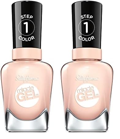 Sally Hansen Miracle Gel Nail Polish, Shade Sheer Happiness 187 (Packaging May Vary) (Pack of 2)