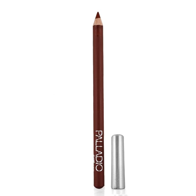 Palladio Lip Liner Pencil, Wooden, Firm yet Smooth, Contour and Line with Ease, Perfectly Outlined Lips, Comfortable, Hydrating, Moisturizing, Rich Pigmented Color, Long Lasting, Café
