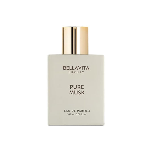 BELLAVITA Luxury Pure Musk Unisex Perfume | Notes of Lily of the Valley, Sandalwood and Tonka | Long Lasting Eau De Parfum for Men and Women | Premium, Woody, Animalistic Fragrance