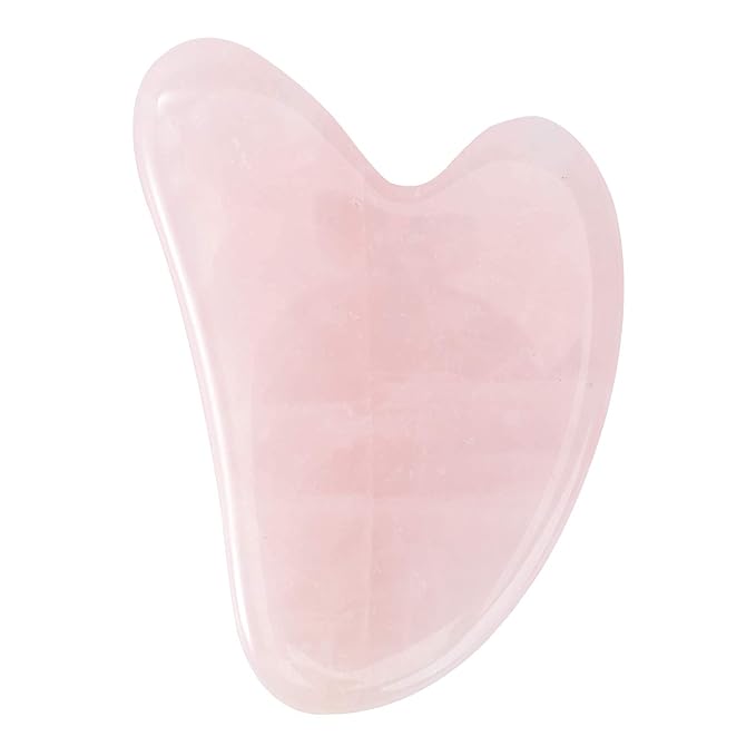 rosenice Gua Sha Facial Tools Guasha Tool Gua Sha Jade Stone for Face Skincare Facial Body Acupuncture Relieve Muscle Tensions Reduce Puffiness Festive Gifts (Pink)