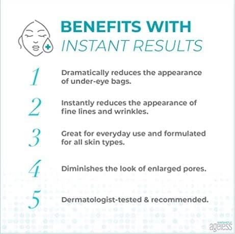 Instantly Ageless Facelift in A Box - Instant Eye Bag Remover Puffiness -1 Box of 25 Vials - Instant Under Eye Bags Remover - Wrinkle Tightener - Instant Wrinkle Remover for Face Instant Lift