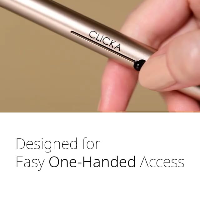 Retractable Automatic Lid Professional Lip Brush 1pc (Champagne Gold)