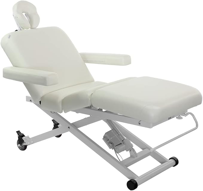 SKINACT Cleo Electric Spa Treatment Table, Facial Massage Bed ADA Compliant (Beige)