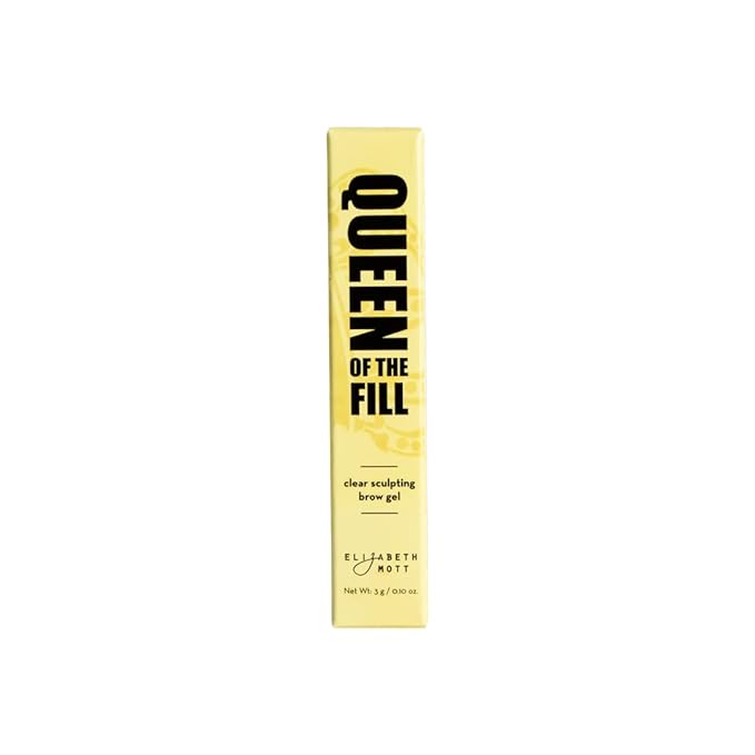 Elizabeth Mott Queen of the Fill Clear Brow Gel – Long-Lasting Sculpting & Shaping Gel Setter to Control, Tame & Define Eyebrows with Natural Finish – Smudge-Proof, Lightweight, Quick-Dry Formula – 3g