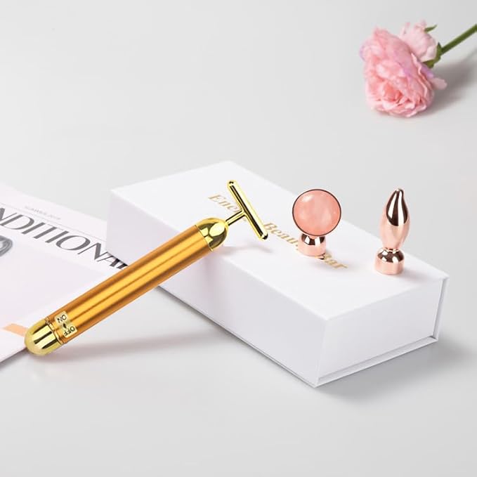 Beauty Bar Gold Face Massager for Skin Care T-Shape Facial Massager Tools Face Lifting