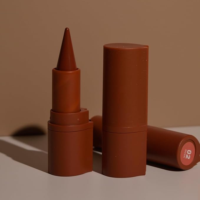 2-in-1 Gradient Lip Liner and Lipstick Lip Combo Set - Achieve Flawless Contour and Gradual Ombre Effect with Easy-to-Use Crayon Form and Cone Tip (08# Dark, 1 Count (Pack of 1))